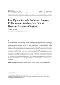 Tam Metin (PDF) - Addicta - T&uuml;rkiye Yeşilay Cemiyeti