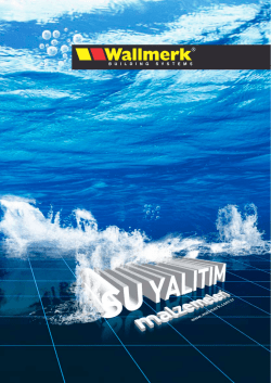 1.s&uuml;rme esaslı su yalıtım malzemeleri