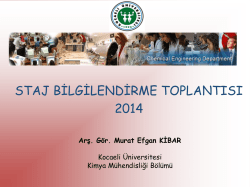 staj bilgilendirme_2014 - Kocaeli Üniversitesi Kimya Mühendisliği