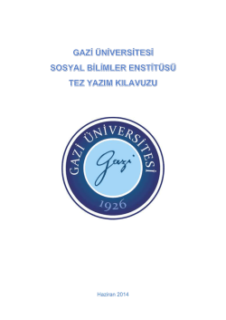 Haziran 2014 - Gazi &Uuml;niversitesi