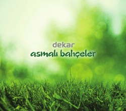 E-Katalog İndir - Dekar Asmalı Bah&ccedil;eler