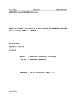 Kriptoloji Uygulamalarinda Kullanilacak Bir Mikroislemcinin FPGA