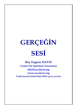 GER&Ccedil;EĞĠN SESĠ Roy Eugene DAVIS