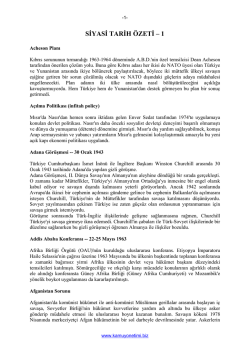 Siyasi Tarih &Ouml;zeti 1