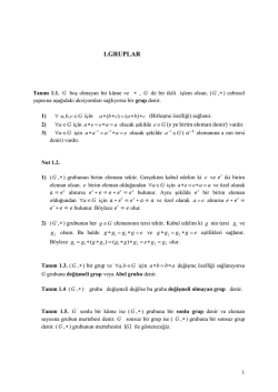 1.GRUPLAR