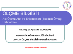 Sunu3 - Geomatik M&uuml;hendisliği B&ouml;l&uuml;m&uuml;