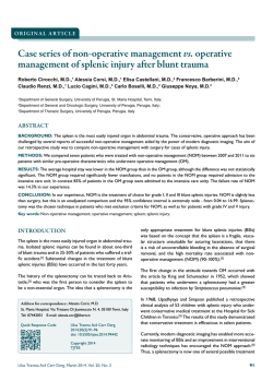 Case series of non-operative management vs