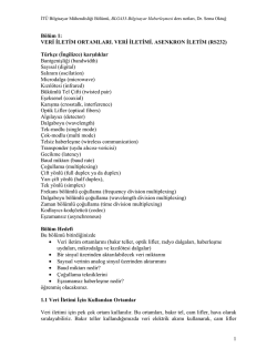 Computer Networking - Istanbul Technical University, Dr. Sema Oktug