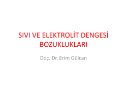 sıvı ve elektrolit dengesi bozuklukları