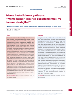 PDF - Meme hastalıklarına yaklaşım