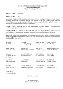 T.C. MUĞLA B&Uuml;Y&Uuml;KŞEHİR BELEDİYE