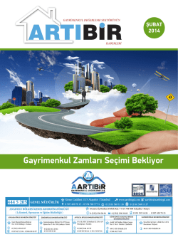 2014 Şubat Ayı B&uuml;lten İNCELE.. - A Artibir Gayrimenkul Degerleme AS
