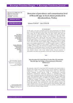 Detection of Prevence and contamination level of