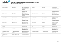 Phrasen: Gesch&auml;ftskorrespondenz | E-Mail (Franz&ouml;sisch