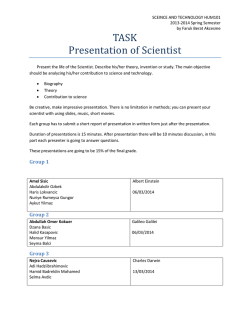 TASK Presentation of Scientist