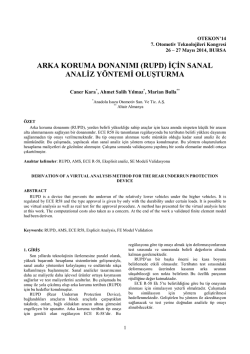 Arka Koruma Donanımı İ&ccedil;in Sanal Analiz Y&ouml;ntemi Oluşturma