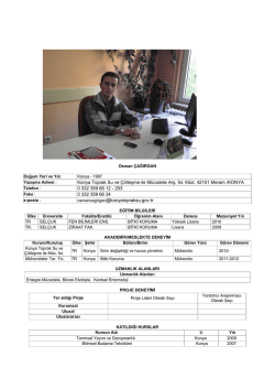 Konya Toprak Su ve Çölleşme ile Mücadele Arş. İst. Müd. 42151