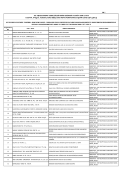 ek-2 rus mevzuatındaki gereklilikleri yerine getirmeyi taahh&uuml;t eden