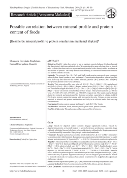 Possible correlation between mineral profile and protein content of