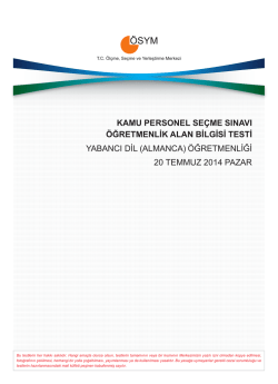 (almanca) öğretmenliği