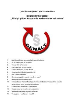 „Aile İçindeki Şiddet“ için Yuvarlak Masa