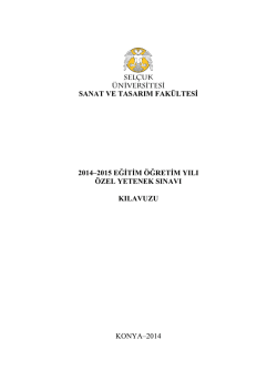 sanat ve tasarım fak&uuml;ltesi 2014&ndash;2015 eğitim &ouml;ğretim yılı &ouml;zel