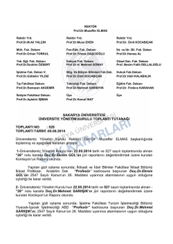05.06.2014 &Uuml;niv - Sakarya &Uuml;niversitesi
