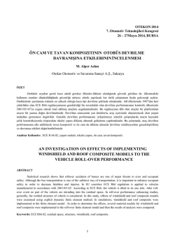 &Ouml;N CAM VE TAVAN KOMPOZITININ OTOB&Uuml;S DEVRILME