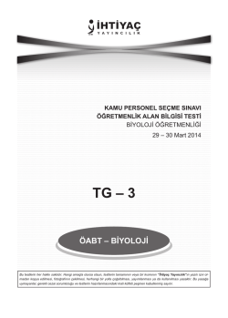 TG &ndash; 3 - İhtiya&ccedil; Yayıncılık