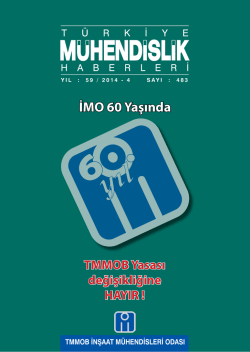 TMH 483. sayı (4075 KB) - İnşaat M&uuml;hendisleri Odası