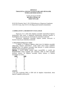 1 D&Ouml;NEM II &Uuml;ROGENİTAL SİSTEM VE HASTALIKLARIN