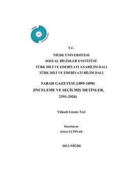 (1895-1898, İNCELEME VE SEÇİLMİŞ METİNLER. 2191