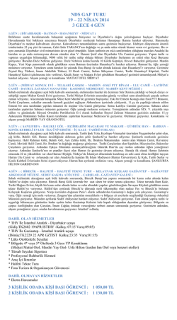 NDS GAP TURU 19 &ndash; 22 NİSAN 2014 3 GECE 4 G&Uuml;N