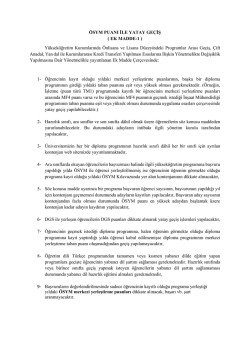 &Ouml;SYM PUANI İLE YATAY GE&Ccedil;İŞ ( EK MADDE