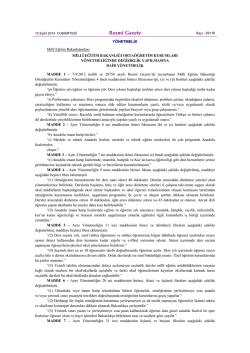 Orta&ouml;ğretim Kurumları Y&ouml;netmeliğinde Değişiklik Yapılmasına Dair