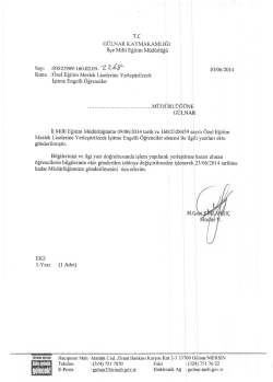 İl&ccedil;e Milli Eğitim M&uuml;d&uuml;rl&uuml;ğ&uuml; Yazısı - G&uuml;lnar İl&ccedil;e Milli Eğitim M&uuml;d&uuml;rl&uuml;ğ&uuml;