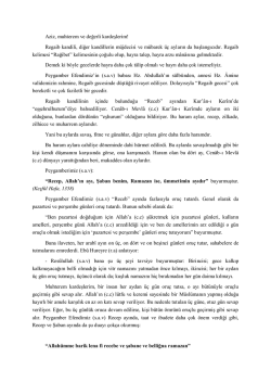 Aziz, muhterem ve değerli kardeşlerim! Regaib