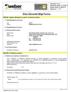MSDS-TR - Weber