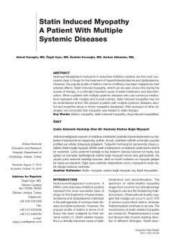 Statin Induced Myopathy A Patient With Multiple