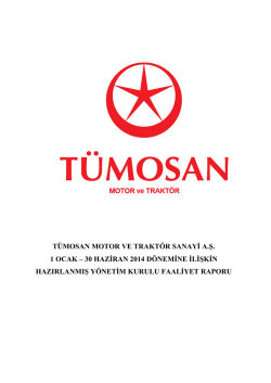 30.06.2014 T&uuml;mosan YK Faaliyet Raporu