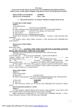 İDARİ ŞARTNAME