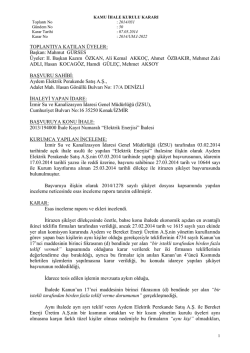 Toplantıya Katılan &Uuml;yeler