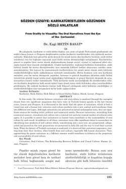s&ouml;zden &ccedil;izgiye: karikat&uuml;ristlerin g&ouml;z&uuml;nden s&ouml;zl&uuml; anlatılar