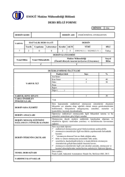 ek bilgi - Osmangazi &Uuml;niversitesi