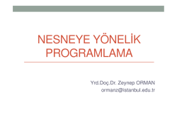 NESNEYE Y&Ouml;NELİK PROGRAMLAMA