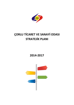 STRATEGIC PLAN TEMPLATE - &Ccedil;orlu Ticaret ve Sanayi Odası