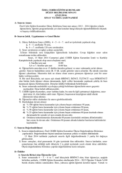 &Ouml;ZEL CEBİR EĞİTİM KURUMLARI D&Uuml;ZEY