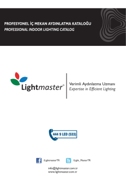 Profesyonel İ&ccedil; Mekan Aydınlatma Kataloğu