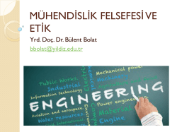 M&Uuml;HENDİSLİK FELSEFESİ VE ETİK