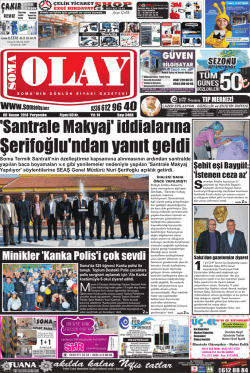 06 Kasım 2014 - Olay Gazetesi